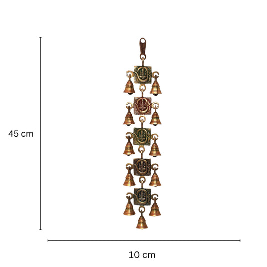 Colorful Hanging bell with On and Ganesha