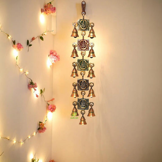 Colorful Hanging bell with On and Ganesha