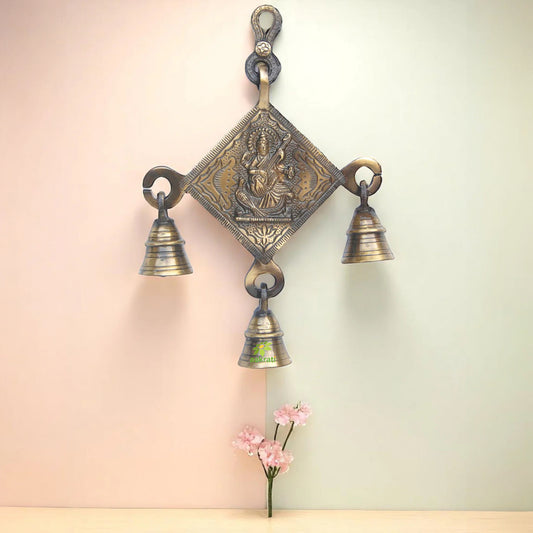 Feng Shui Metal Wind Chime With 3 Brass Bells Good Luck Chime