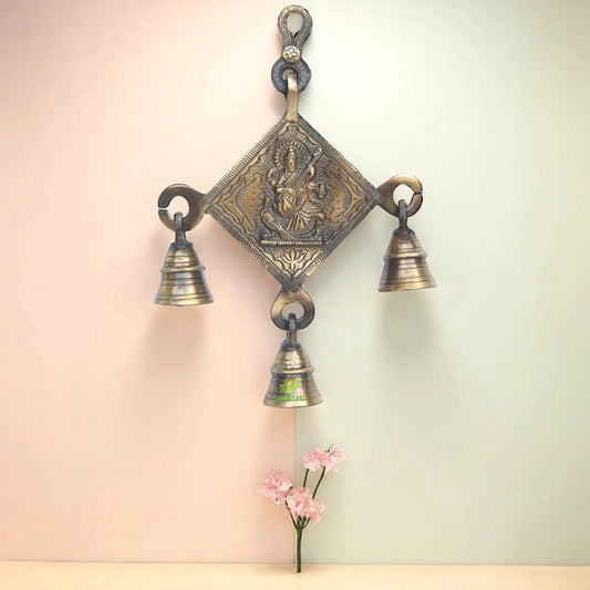 Feng Shui Metal Wind Chime With 3 Brass Bells Good Luck Chime Aakrati