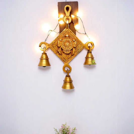 Brass Wall Hanging of Chakra Religious Symbol Aakrati