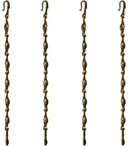 Handcrafted Brass Jhula Chain | Perfect for Traditional Swing & Temple Decoration | Durable Brass Jhula Chain ( Yellow, 90 inch) Aakrati