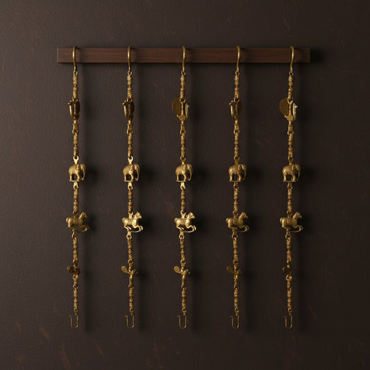 Decorative Brass Swing Chain | An Artisan Touch for Elegant Spaces | Rustic Brass Handmade Swing Chain ( Yellow, 90 inch)
