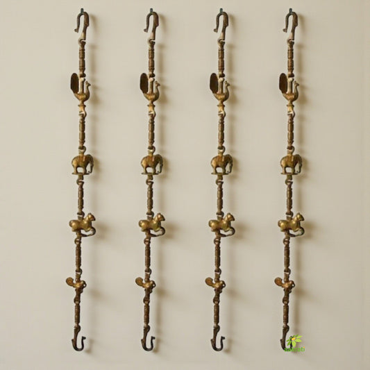 Premium Brass Jhula Chain | Designer Animal Swing Chain for a Regal Touch | Exclusive Brass Jhula Chain ( Yellow, 90 inch) Aakrati