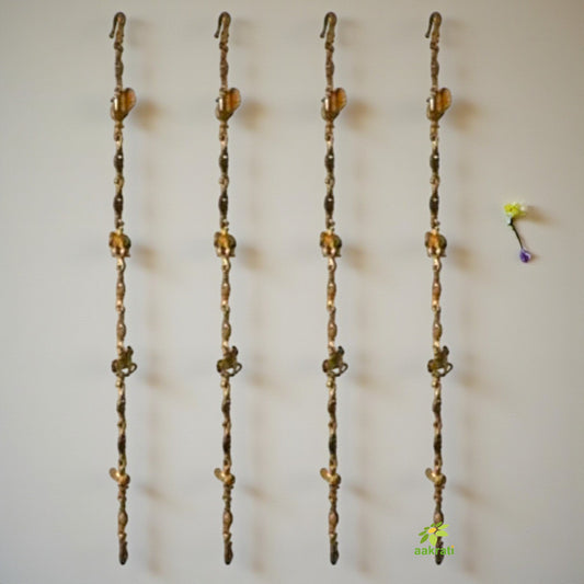 Exquisite Brass Swing Chain | Handcrafted Luxury for Your Home | Decorative Brass Swing Chain ( Yellow, 90 inch) Aakrati