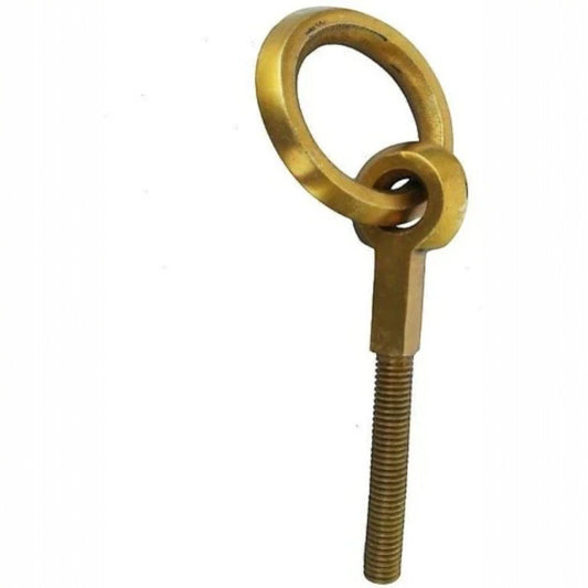 Handcrafted Brass Plank Hook | Vintage Style Wall Hook for Home Decor | Premium Brass Plank Hook ( Yellow, 7.8 inch)