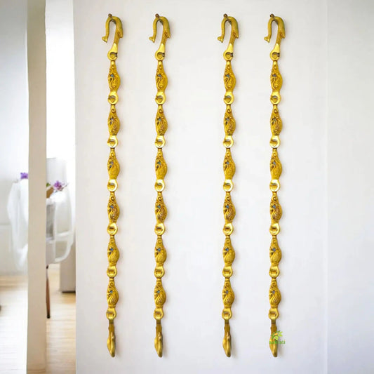 Traditional Brass Jhula Chain | Perfect for Elegant Swing Decor | Designer Brass Jhula Chain ( Yellow, 90 inch) Aakrati