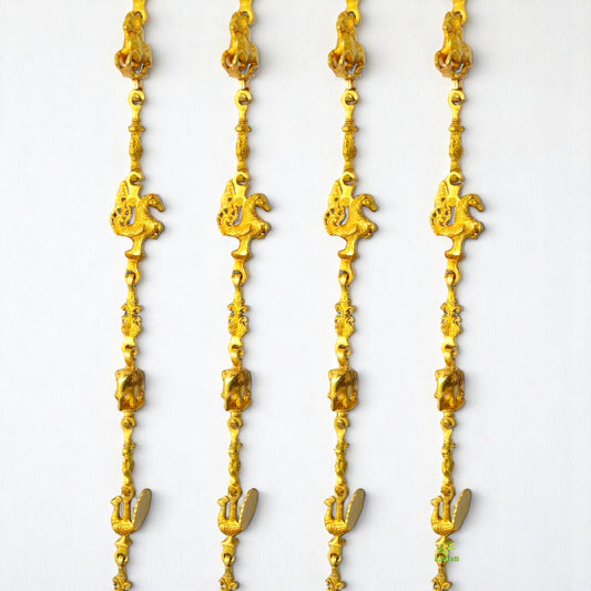 Designer Premium Handmade Brass Swing Chain | Handcrafted Decorative Accent for Your Home | Brass Jhula Chain ( Brown, 90 inch)