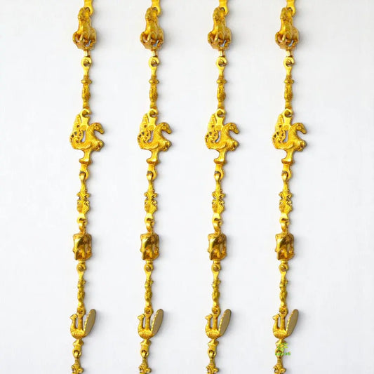 Designer Premium Handmade Brass Swing Chain | Handcrafted Decorative Accent for Your Home | Brass Jhula Chain ( Brown, 90 inch) Aakrati