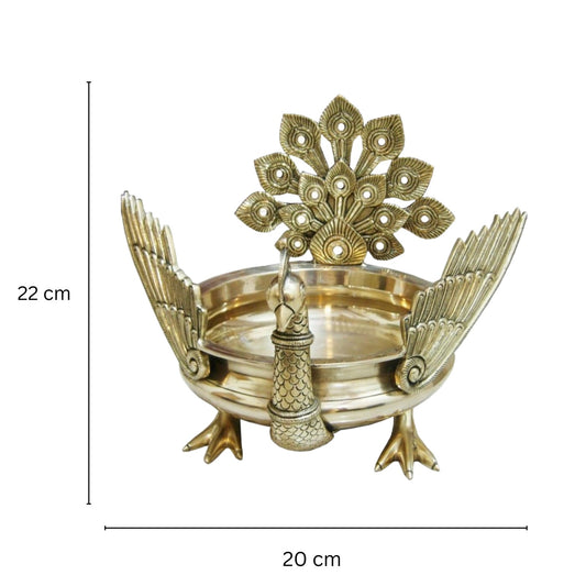 Festive Decoration Brass Metal Home/Event Decor Hand Carved Urli/Pot