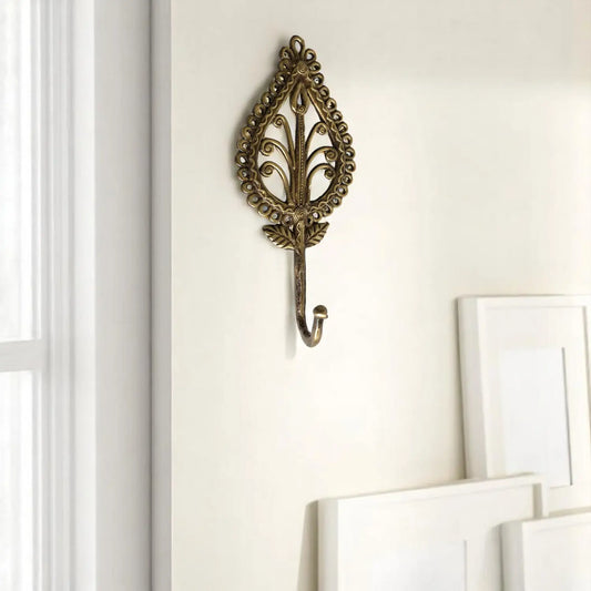 Aakrati Wall Mounted Coat Hook Robe Hooks Cloth Hanger Coat Hanger Coat Hooks Rustic Hooks for Bath Kitchen Garage Single Coat Hanger-Royal Antique Look Design Aakrati