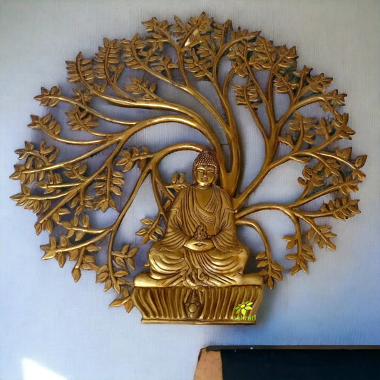 Brass Buddha Tree of Life |Wall decor| |Wall art| |Kalpvrirksha Tree| Acme