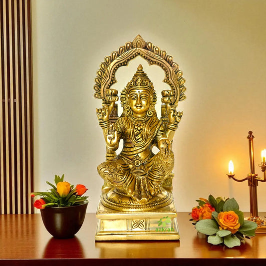 Laxmi brass made hand carved antique statue Aakrati