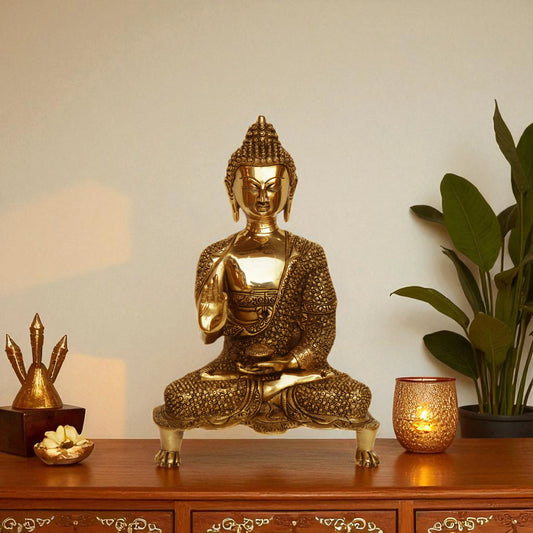 Lord Buddha symbol of piece home decor brass statue Aakrati