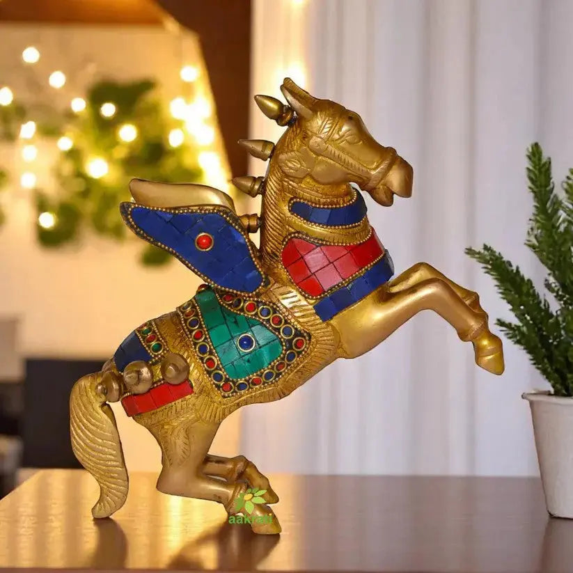 How a Brass Flying Unicorn Sculpture Brings Serenity and Luxury Into Modern Spaces