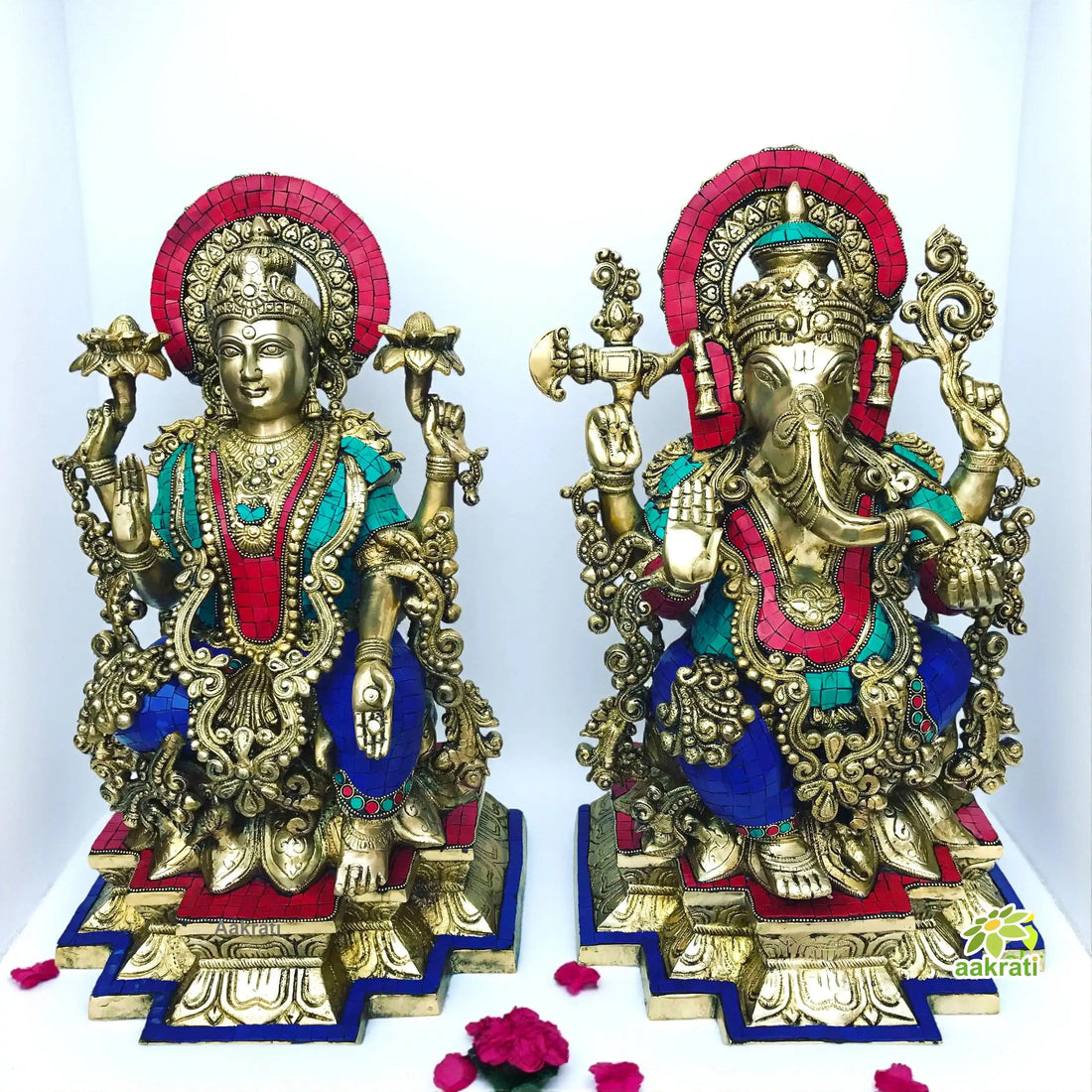 How a Brass Lakshmi Ganesha Dual Stone Statue Brings Serenity and Luxury to Your Space