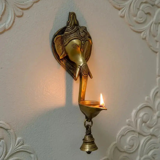 Why a Ganesha Face Figurine with Diya and Bell Is the Perfect Blend of Spirituality and Luxury