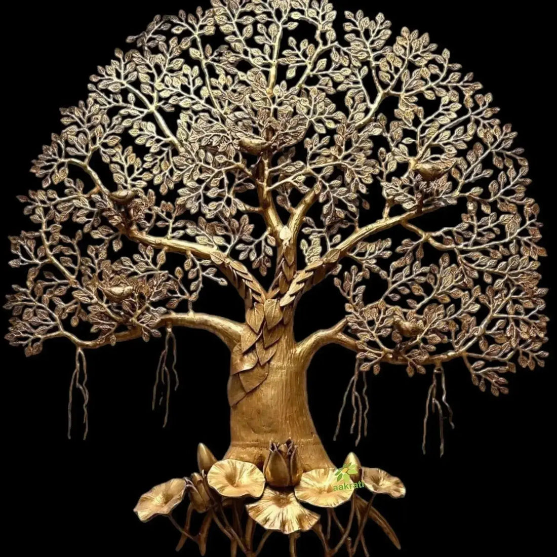 Decorative brass Tree of Life showpiece symbolizing peace and positive energy