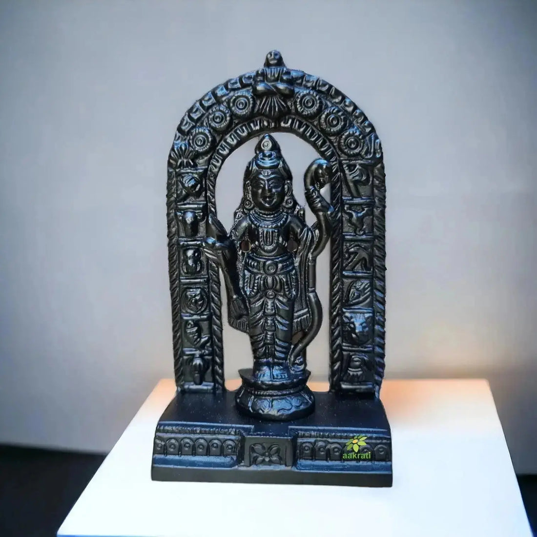 Brass Ram Lalla idol for home temple pooja traditional divine statue