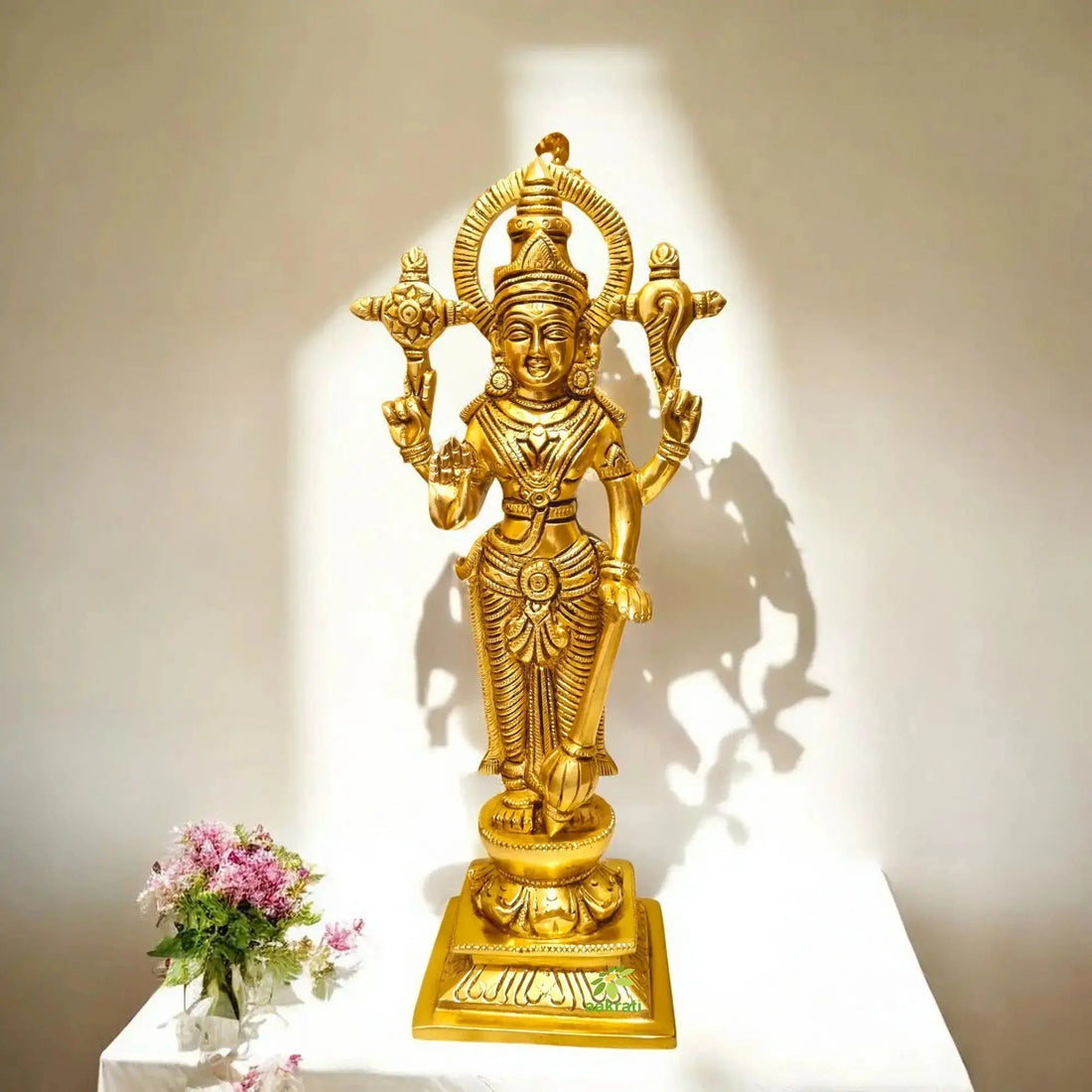 Antique finish brass Vishnu idol