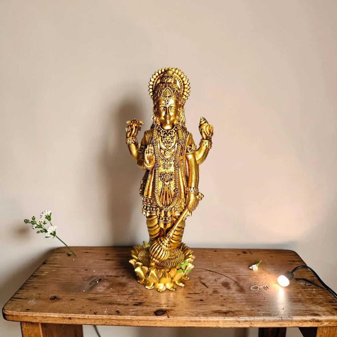 How a Brass Lord Vishnu Idol Brings Serenity and Luxury to Your Home