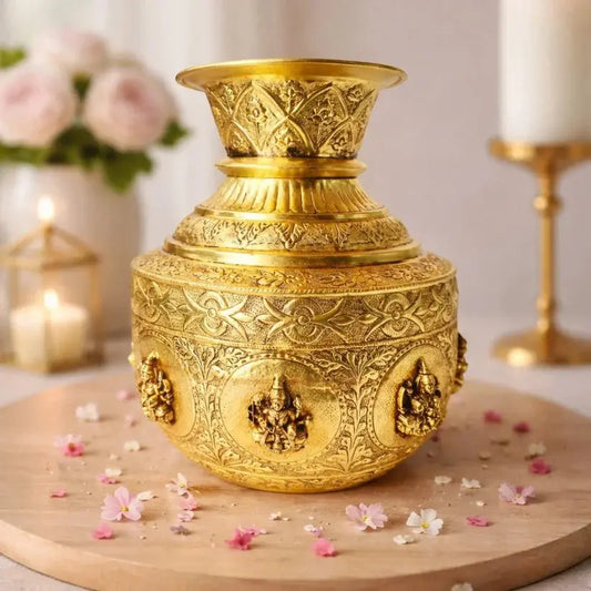 Why the Brass Asht Lakshmi Kalash Figurine Is Perfect for Spiritual Home Décor