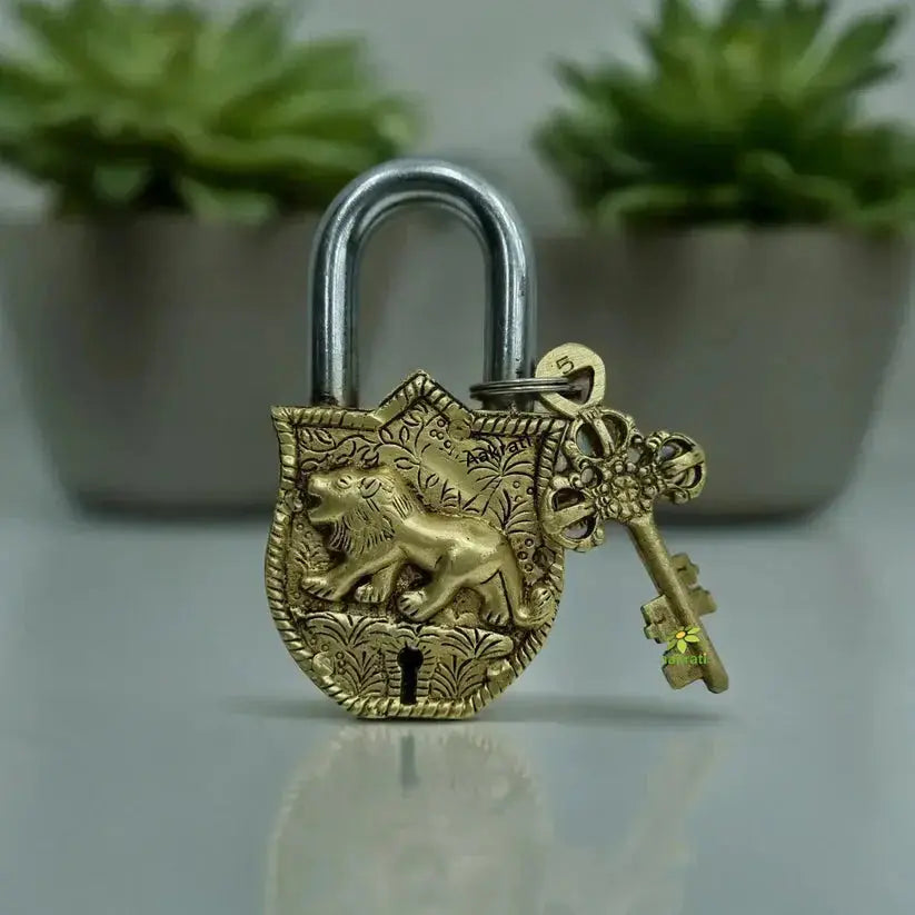 Brass padlock for home security strong and durable design