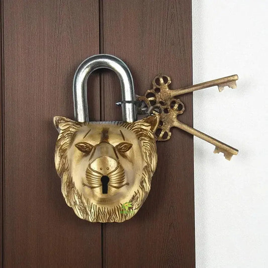 The Timeless Luxury of Brass Antique Lion Face Padlocks in Elegant Interiors