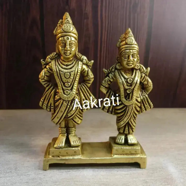 image containg brass vitthal rukmani idols