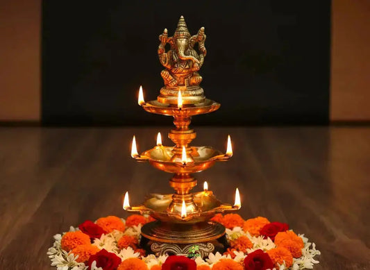 Brass idols for home temple décor