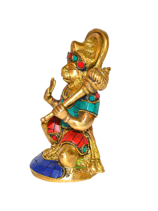 Lord Hanuman Sitting Statue for Worship