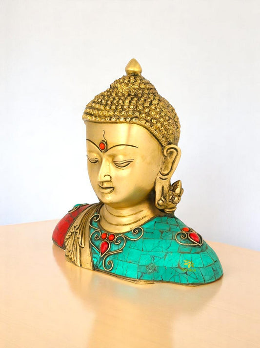 Lord Siddhartha Buddha Brass Statue Bust