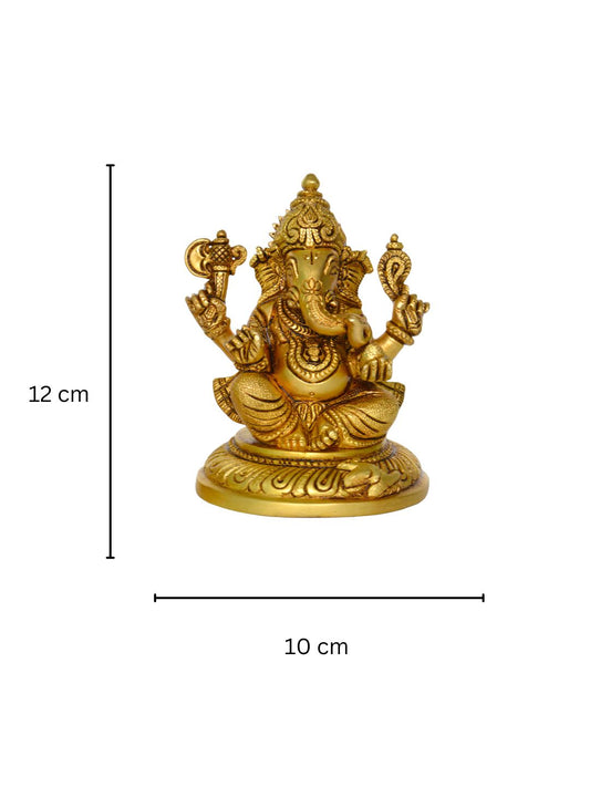 Metal Statue of Lord Ganesha in Brass