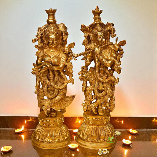 Radha Krishna Statue Couple Statue God of Lovers Gift Mandir Temple Handmade Moorti