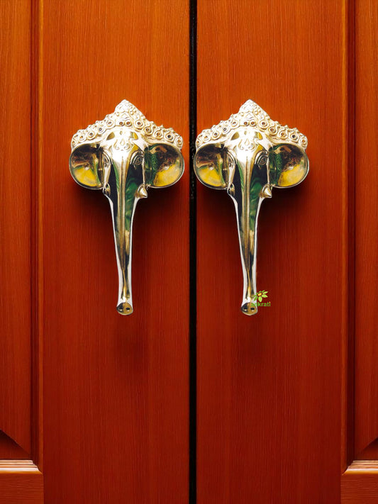 Rustic Brass Antique Door Handle | Classic Home Accessory with Premium Craft | Decorative Brass Antique Door Pull ( Yellow, 8 inch)