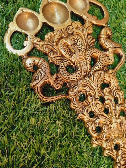 Designer Brass Made Oil hawan Spoon by Aakrati