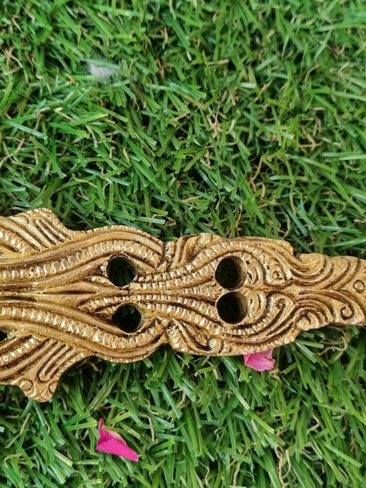 Elegant Brass Hawan Spoon | Traditional Spoon for Pooja Rituals and Home Temple | Traditional Brass Spoon ( Yellow, 6.5 inch)