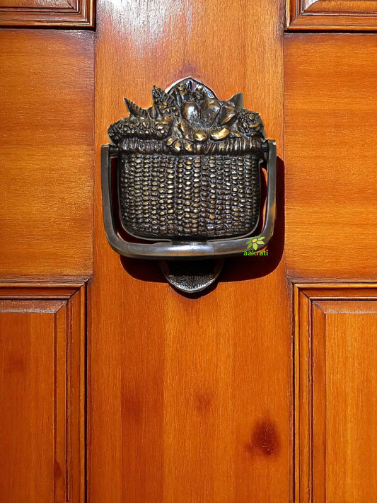 Basket Shape Door Knocker of Brass