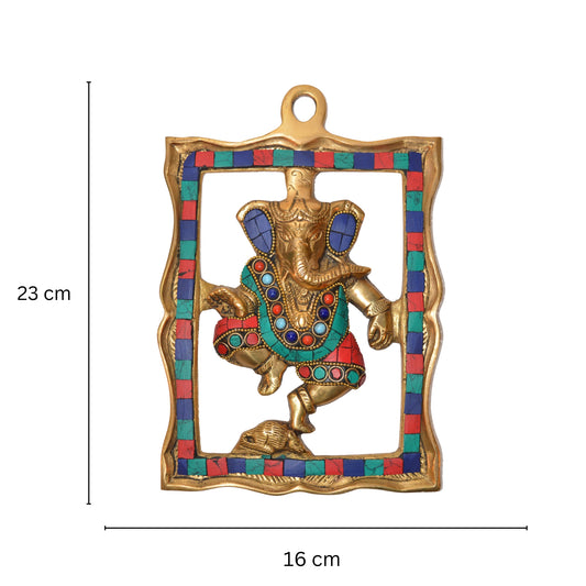 Aakrati Ethnic India Wall Decoration Ganesh Plate Ready to Hang | Indian Religious God | Table Decoration