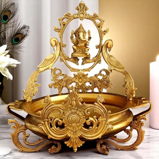 Lord Ganesha Entrance/Event Decor Brass Metal Hurli