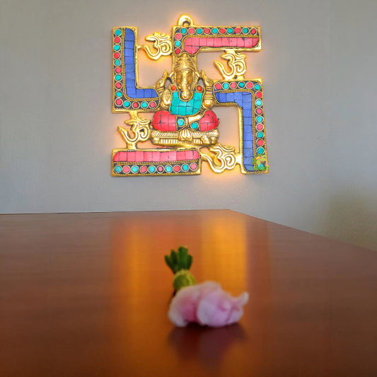 Ganesh coral stone work Wall plate