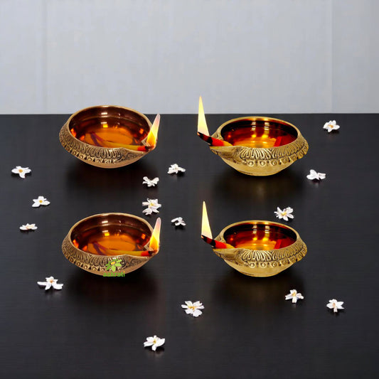 Kuber Diya - Diwali Oil Diya Festival Gift Item Set of 4