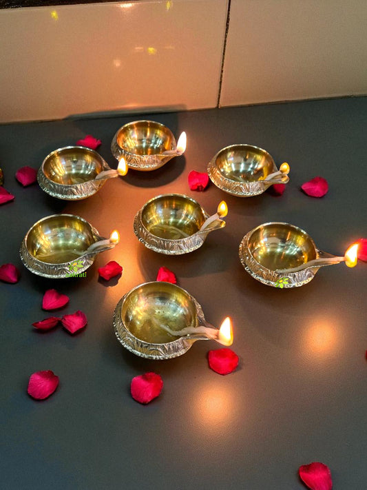 Kuber Diya - Diwali Oil Diya Festival Gift Item Set of 7