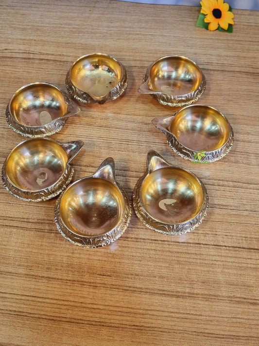 Deepawali Lighting Oil Diya for Decoration & Pooja set of 7