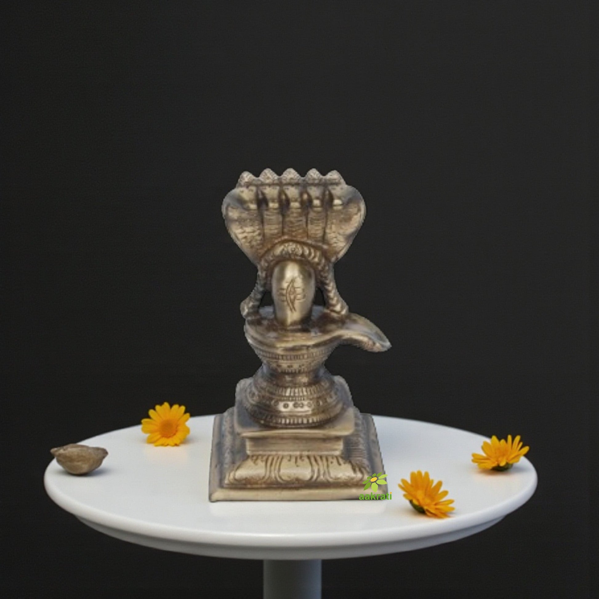 Premium Brass Shivling Statue – Sacred Mahadev Idol for Abhishekam, Home Worship & Positive Energy - Brass Shivling Statue Gift Aakrati