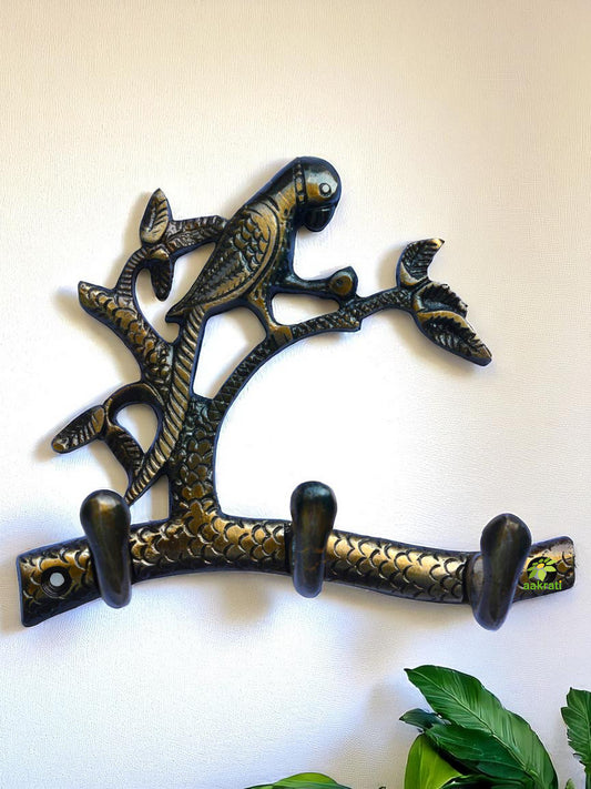 Brass Decorative Hook | A Beautiful Accent for Your Living Space | Vintage Brass Wall Hook ( Brown, 5.5 inch)