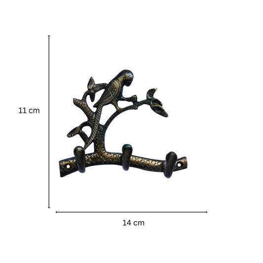 Brass Decorative Hook | A Beautiful Accent for Your Living Space | Vintage Brass Wall Hook ( Brown, 5.5 inch)