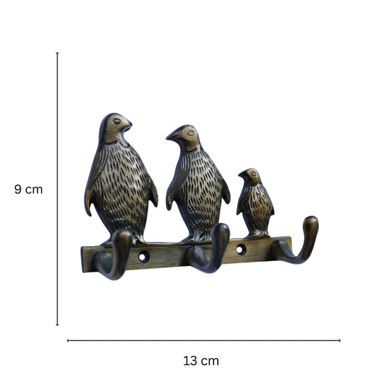 Vintage Brass Wall Hook | Functional Art for Your Home Decor | Premium Brass Wall Hook ( Black, 5 inch)