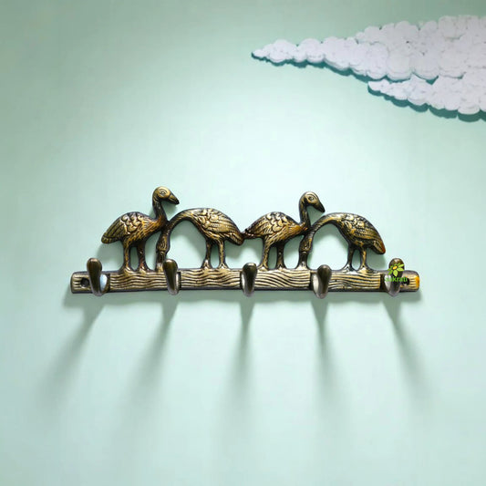 Elegant Brass Wall Hanger | A Decorative and Functional Accent | Handcrafted Brass Unique Decorative Hanger ( Yellow, 11 inch)