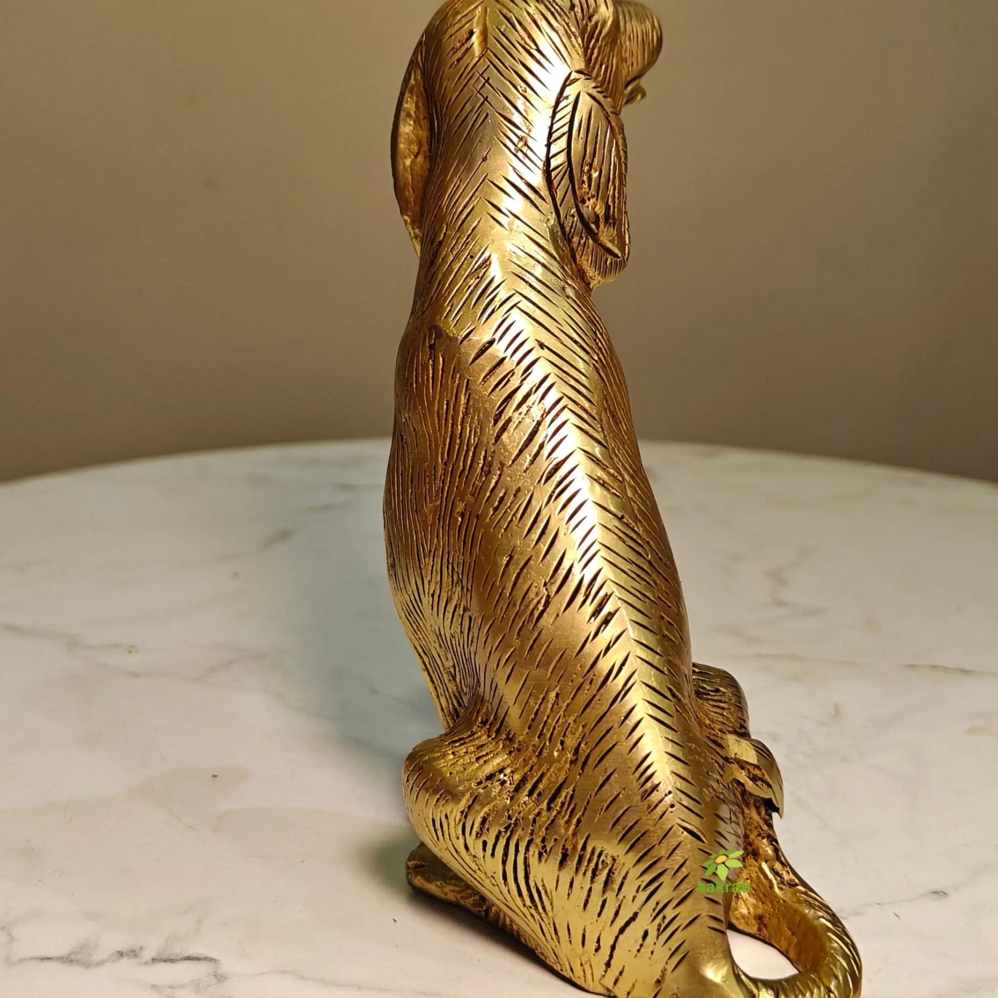 Brass Sitting Dog Figurine - Ashopi